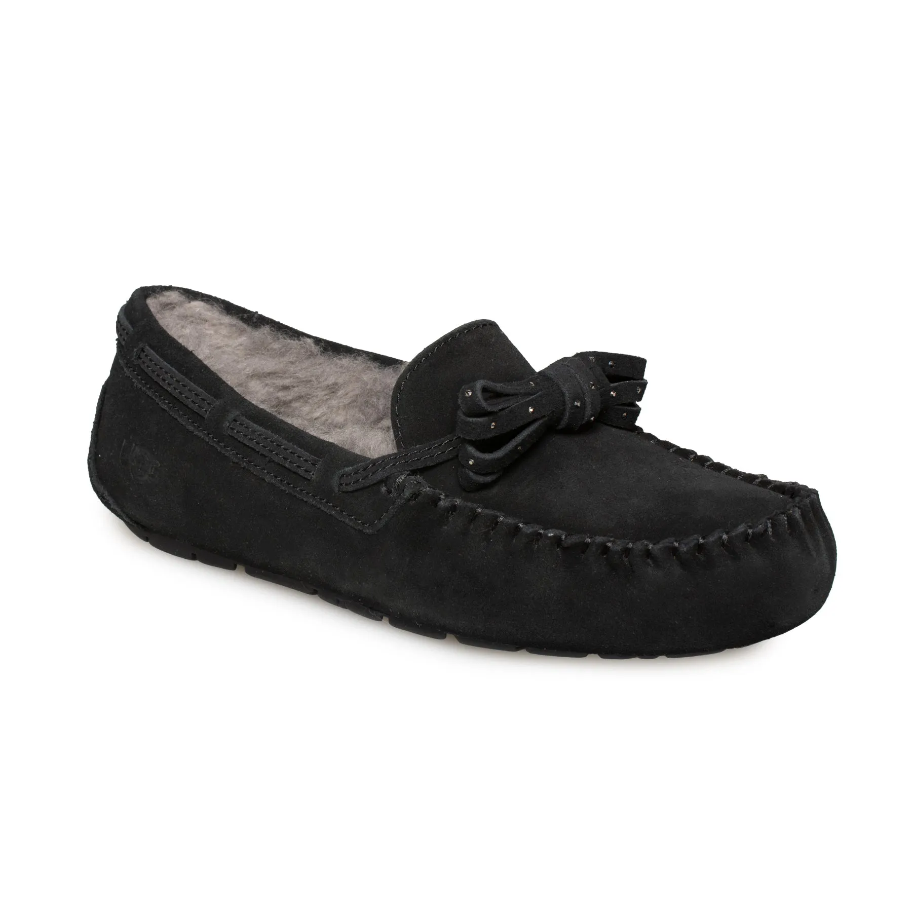 UGG Dakota Black Bow Slippers - Women's