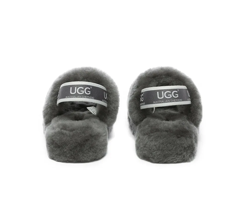 UGG Kids Slingback Slides - Fluffy and Puffy Australian Shepherd Style