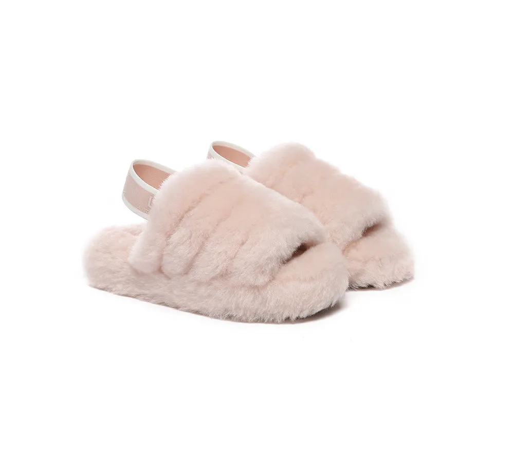 UGG Kids Slingback Slides - Fluffy and Puffy Australian Shepherd Style