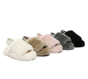 UGG Kids Slingback Slides - Fluffy and Puffy Australian Shepherd Style