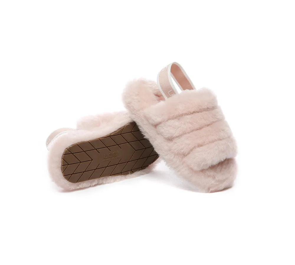 UGG Kids Slingback Slides - Fluffy and Puffy Australian Shepherd Style