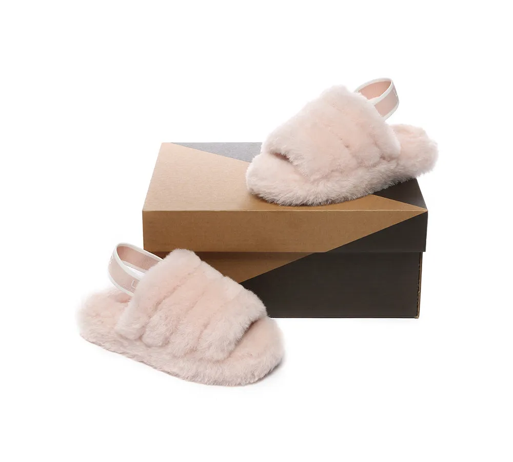 UGG Kids Slingback Slides - Fluffy and Puffy Australian Shepherd Style