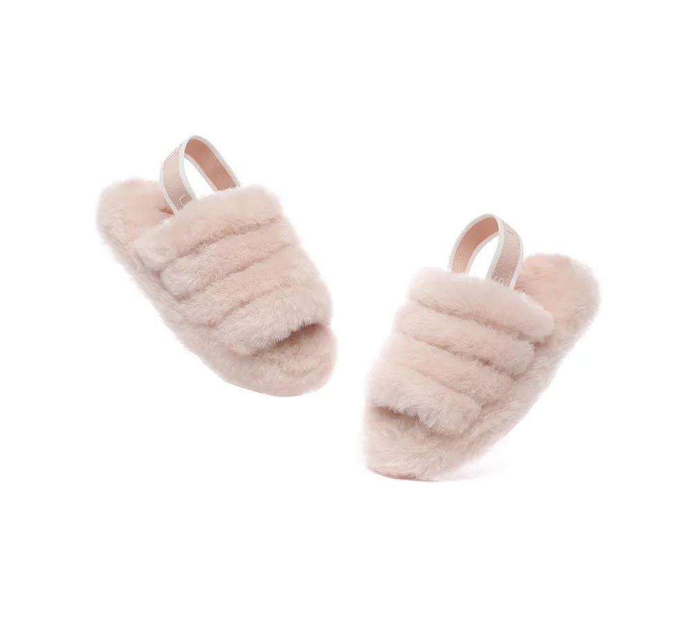 UGG Kids Slingback Slides - Fluffy and Puffy Australian Shepherd Style