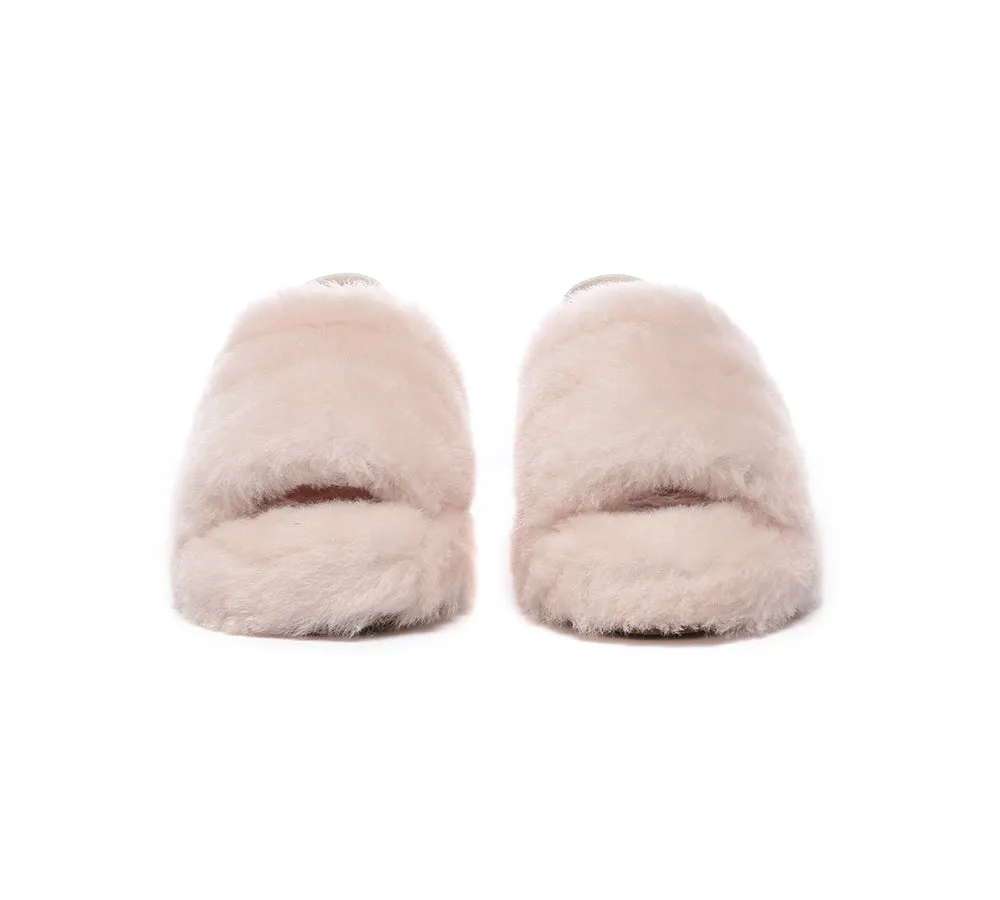 UGG Kids Slingback Slides - Fluffy and Puffy Australian Shepherd Style