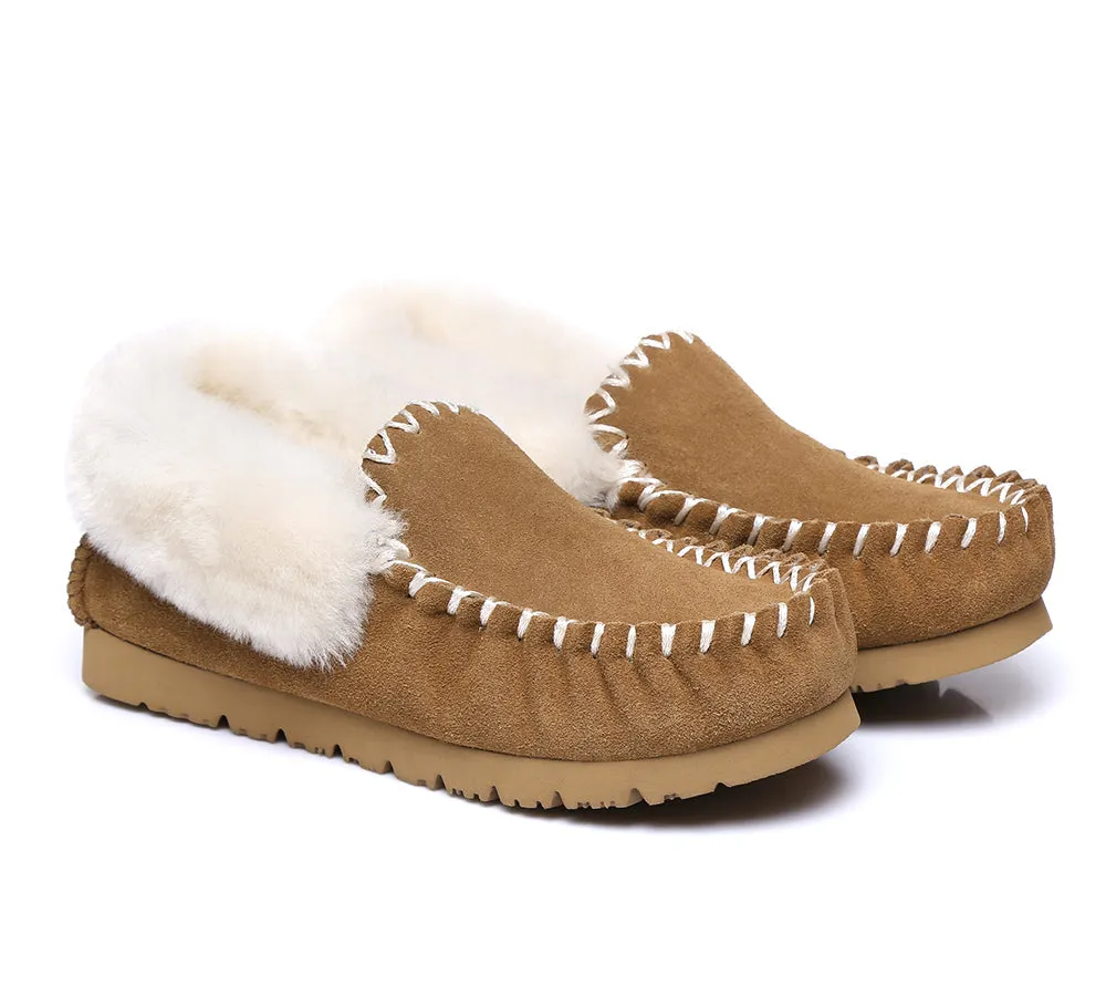 UGG men's ankle sheepskin slippers - Australian Shepherd Popo moccasins, big size.