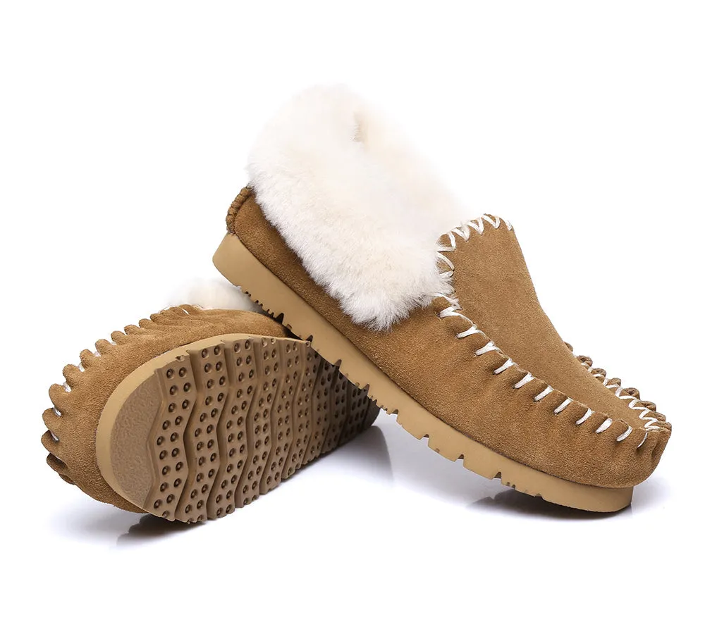 UGG men's ankle sheepskin slippers - Australian Shepherd Popo moccasins, big size.