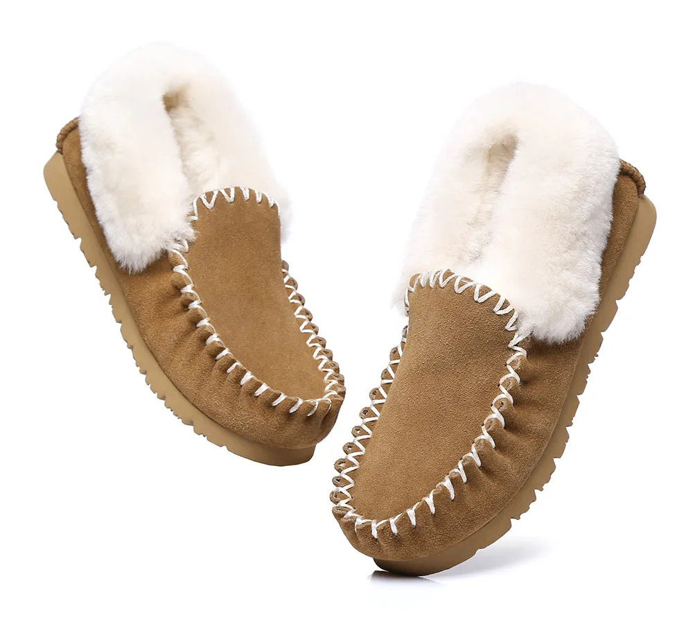 UGG men's ankle sheepskin slippers - Australian Shepherd Popo moccasins, big size.