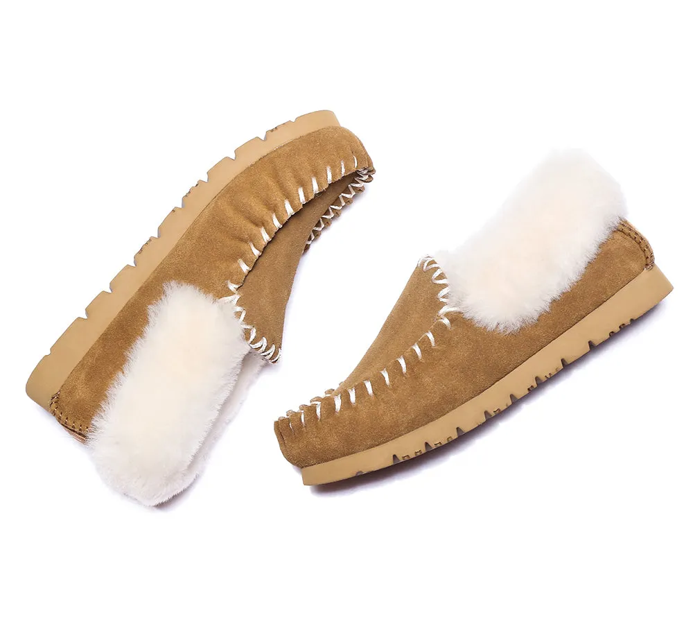 UGG men's ankle sheepskin slippers - Australian Shepherd Popo moccasins, big size.