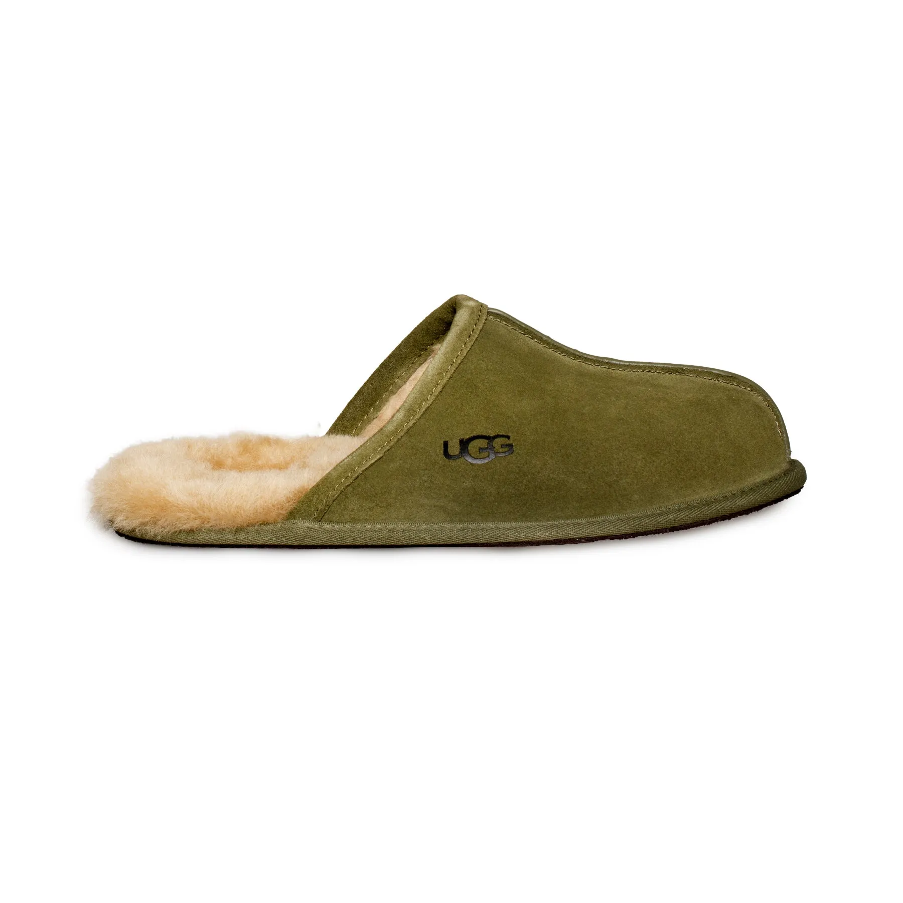 UGG Men's Black Olive Scuff Slippers