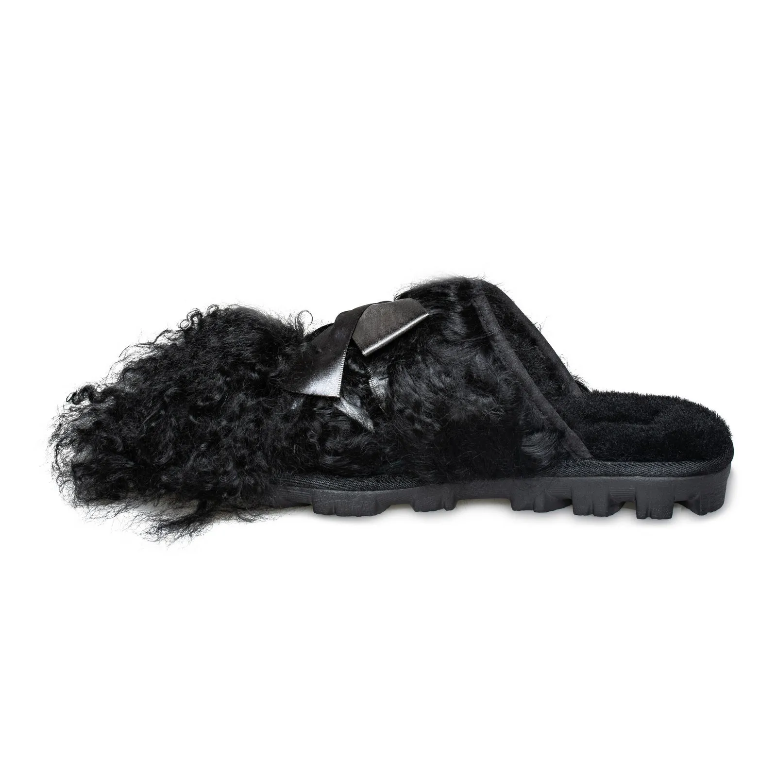 UGG Mongolian Black Slippers for Women