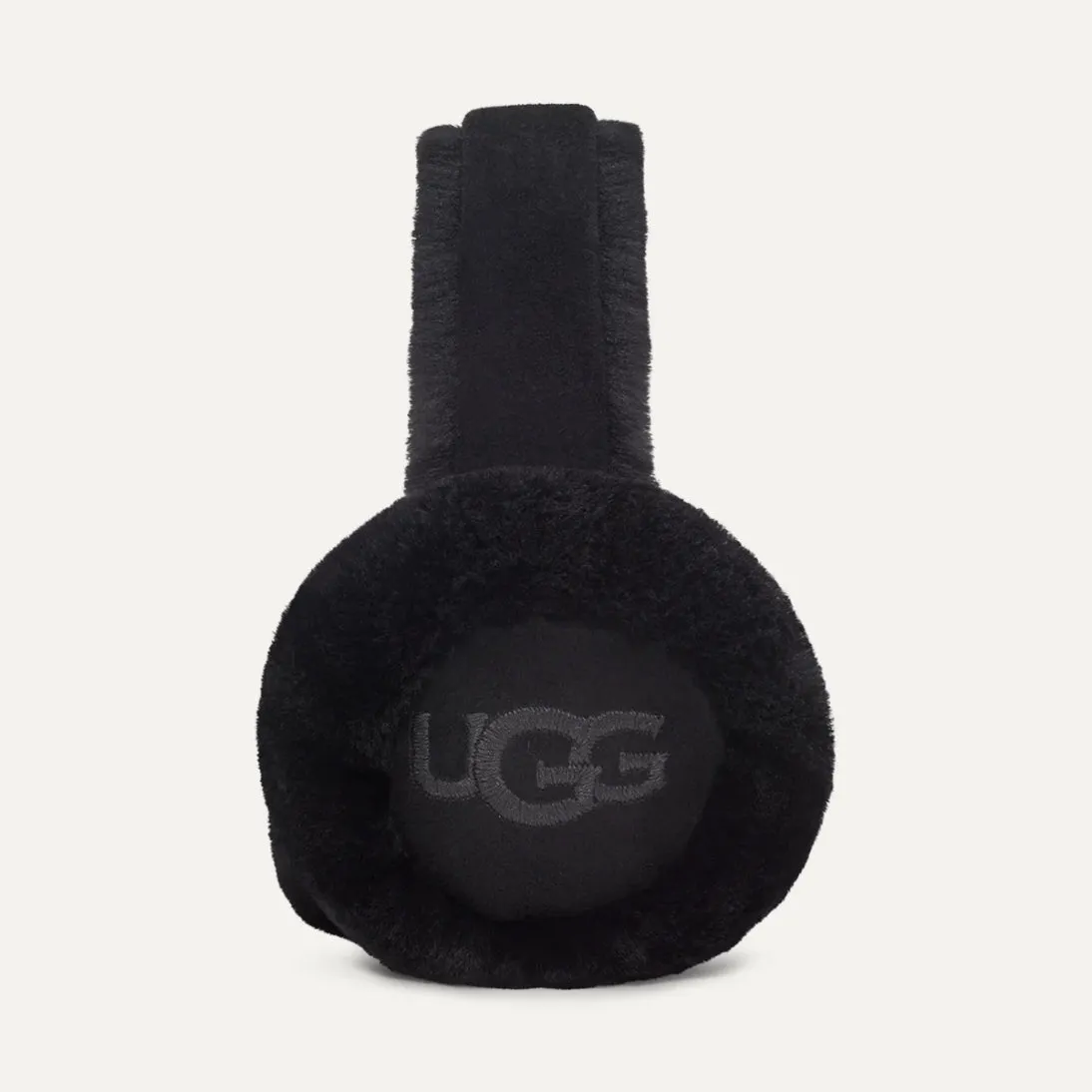 UGG Sheepskin Embroidery Earmuff Black