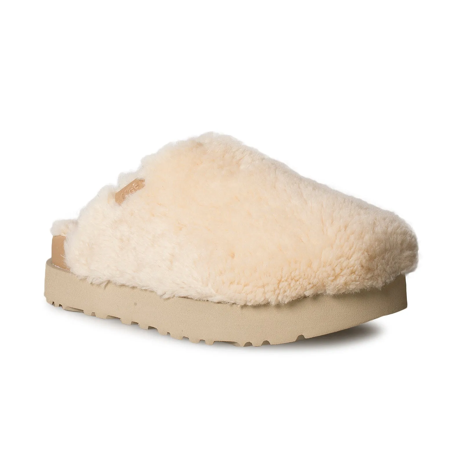 UGG Women's Fuzz Sugar Slide Natural Slippers.