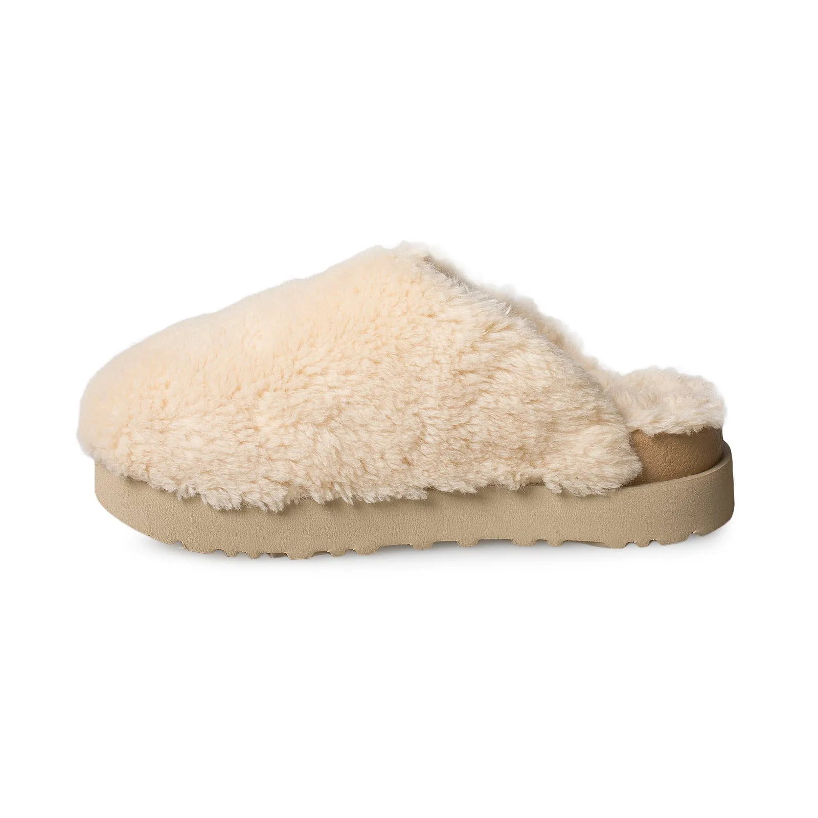 UGG Women's Fuzz Sugar Slide Natural Slippers.