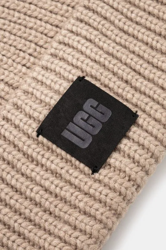 UGG wool blend beanie beige color thick knit