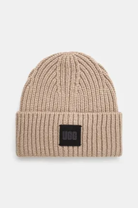 UGG wool blend beanie beige color thick knit