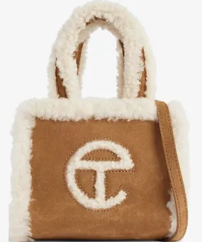 Ugg x Telfar Shopper Small suede top handle bag