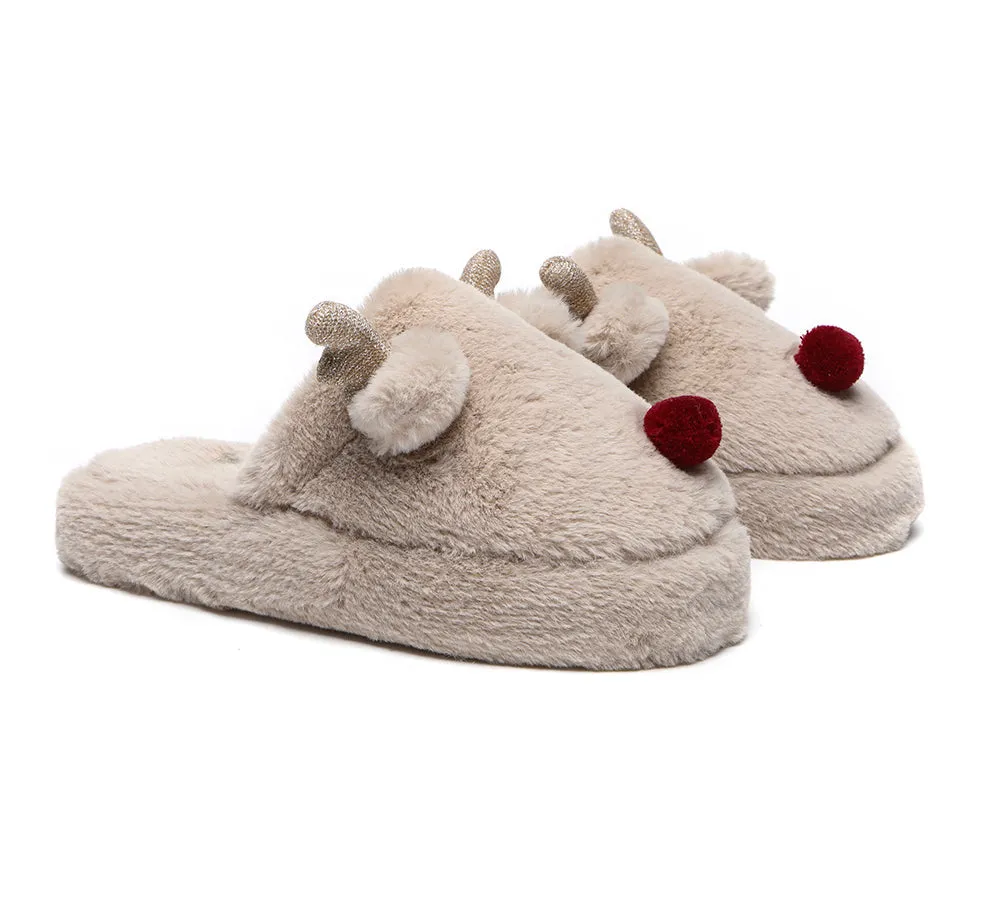 Ultra Plush Unisex Reindeer Slippers - Shop NOW