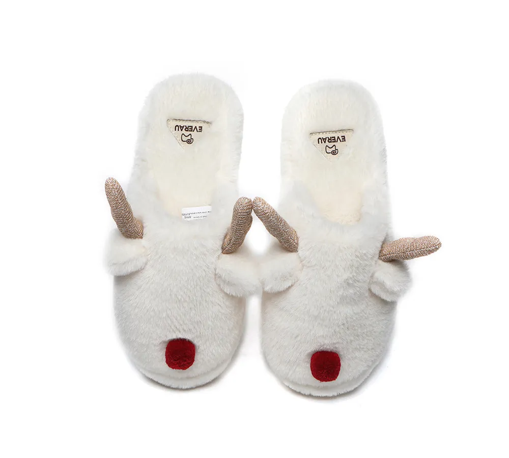 Ultra Plush Unisex Reindeer Slippers - Shop NOW