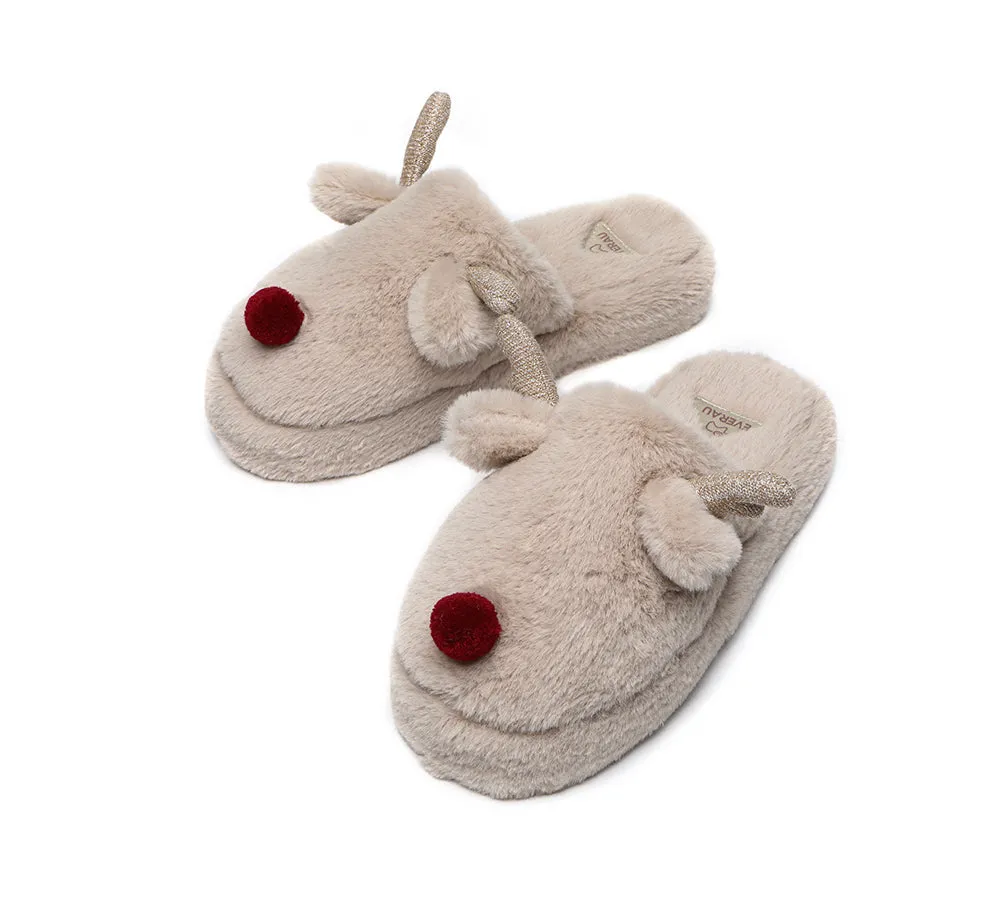 Ultra Plush Unisex Reindeer Slippers - Shop NOW