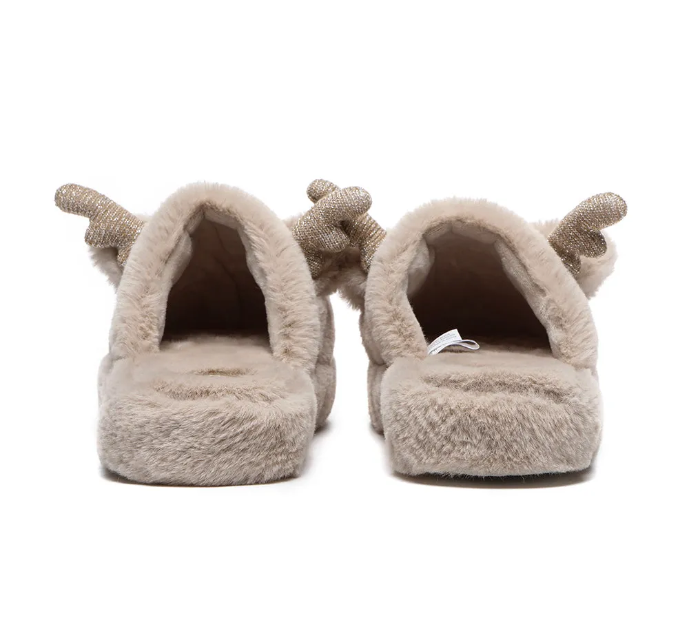 Ultra Plush Unisex Reindeer Slippers - Shop NOW