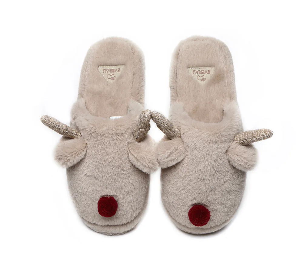 Ultra Plush Unisex Reindeer Slippers - Shop NOW