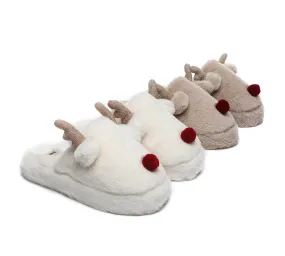 Ultra Plush Unisex Reindeer Slippers - Shop NOW