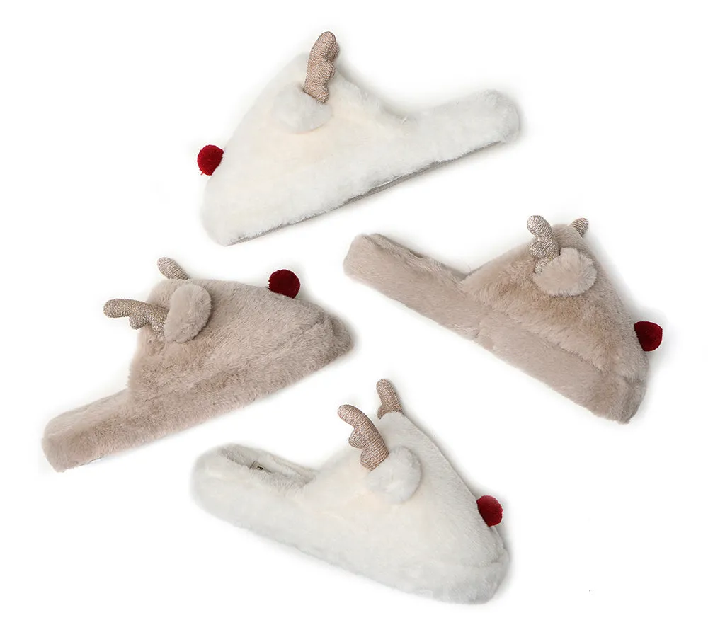 Ultra Plush Unisex Reindeer Slippers - Shop NOW