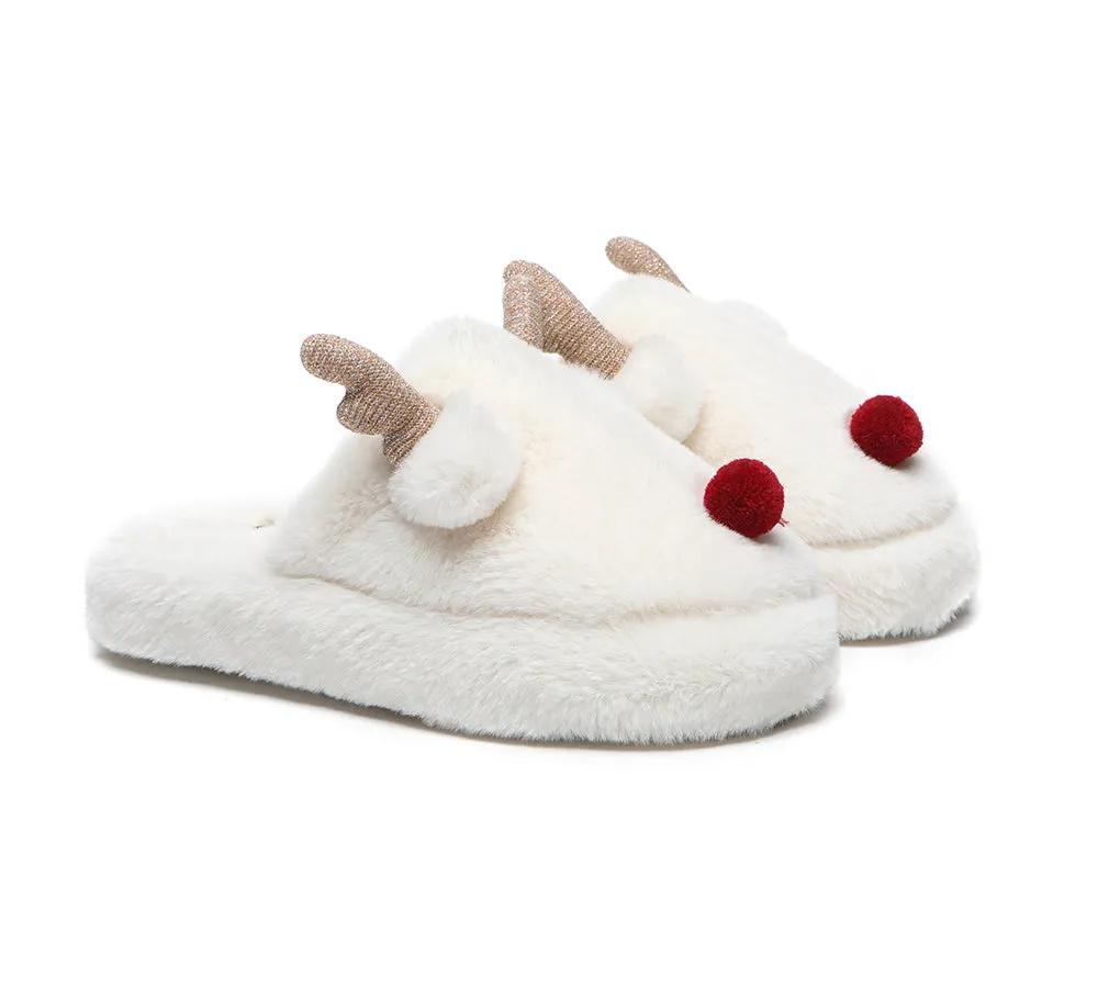 Ultra Plush Unisex Reindeer Slippers - Shop NOW