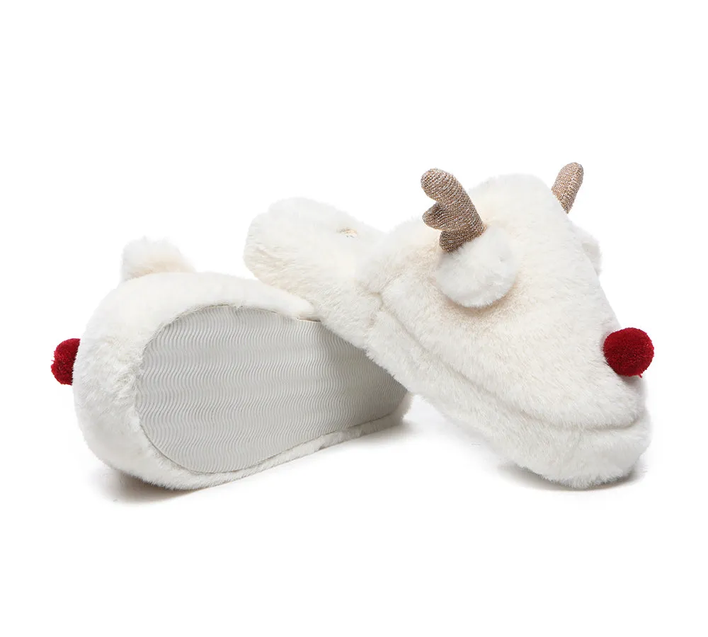 Ultra Plush Unisex Reindeer Slippers - Shop NOW