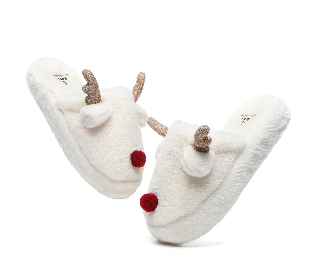 Ultra Plush Unisex Reindeer Slippers - Shop NOW