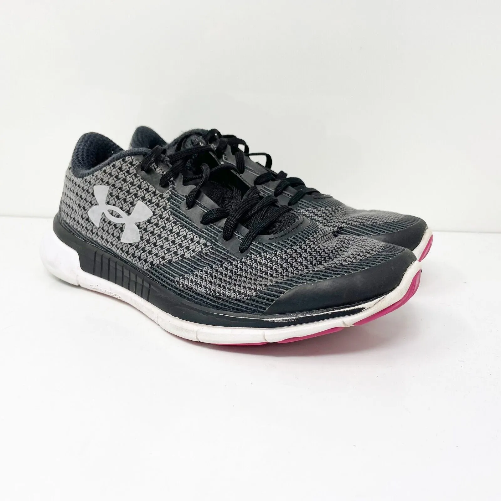 Under Armour Womens Charged Lightning 1285494 Black Running Shoes Sneaker Sz 7.5