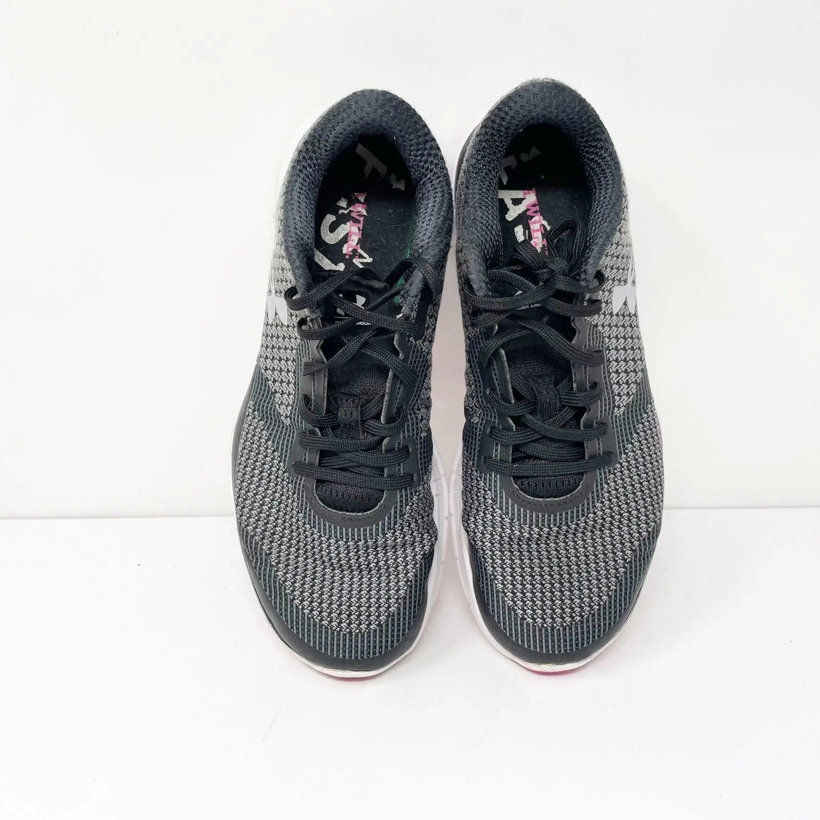 Under Armour Womens Charged Lightning 1285494 Black Running Shoes Sneaker Sz 7.5