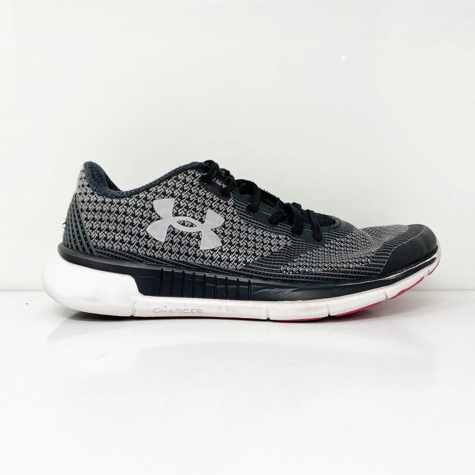 Under Armour Womens Charged Lightning 1285494 Black Running Shoes Sneaker Sz 7.5