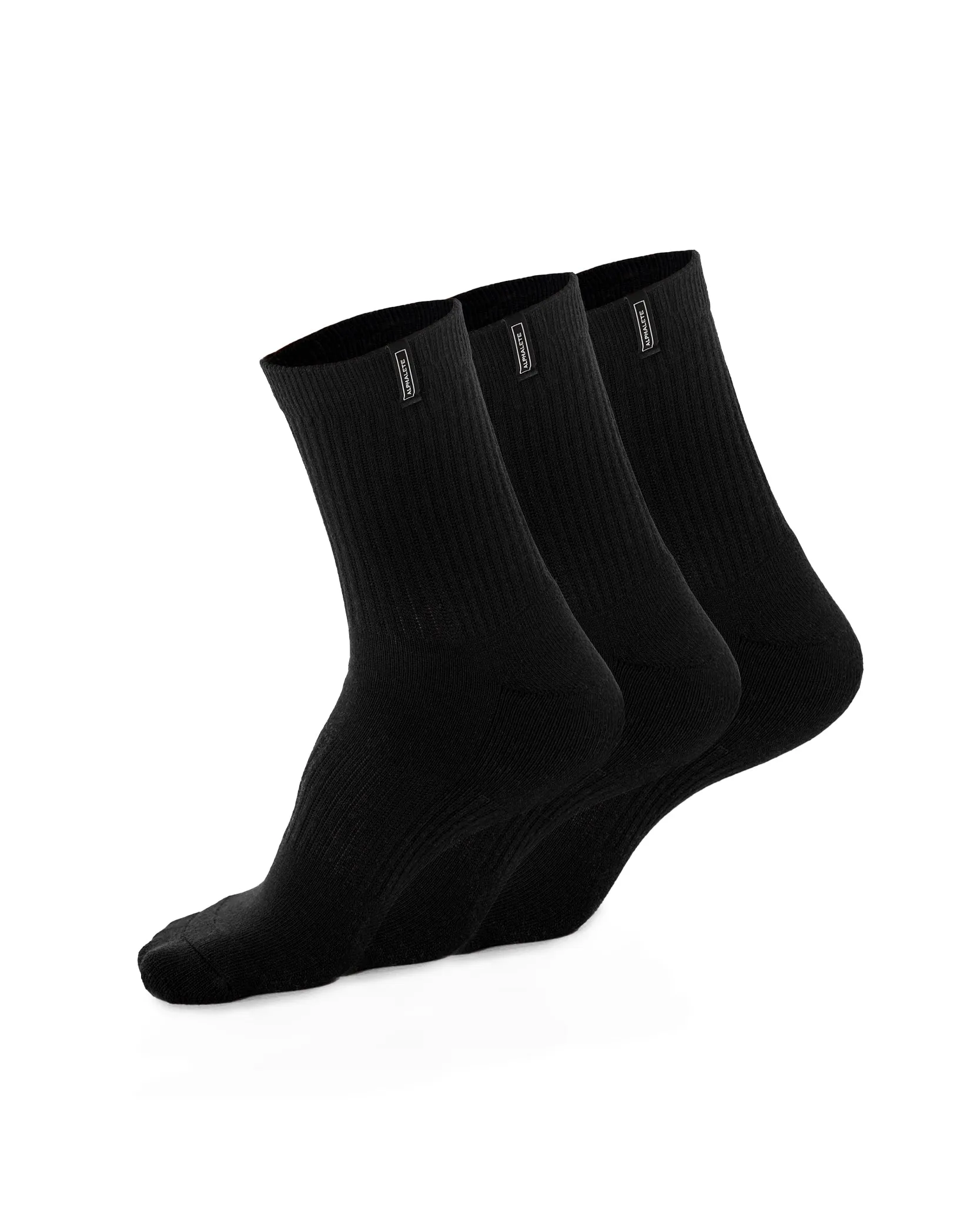 Union Crew Socks - 3-Pack, Black