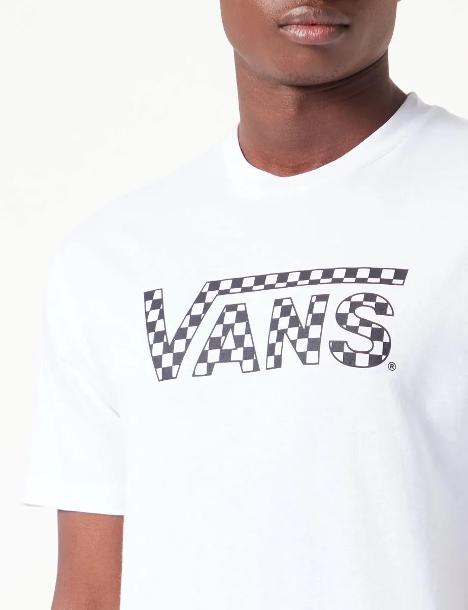 Vans Crew Neck Checkered Logo T-Shirt White/Black