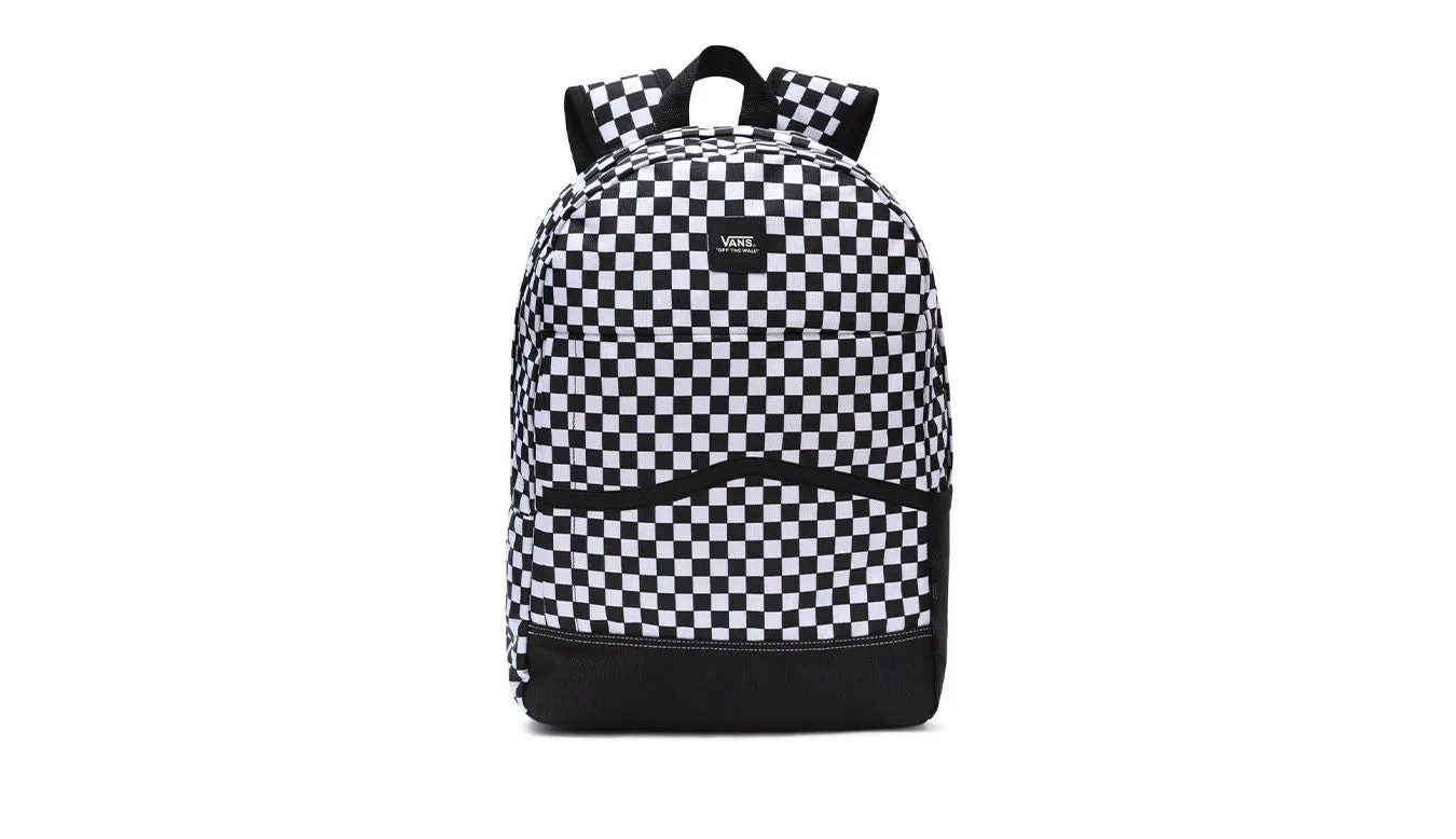 Vans men's Construct Skool Backpack - Black/White Checkerboard