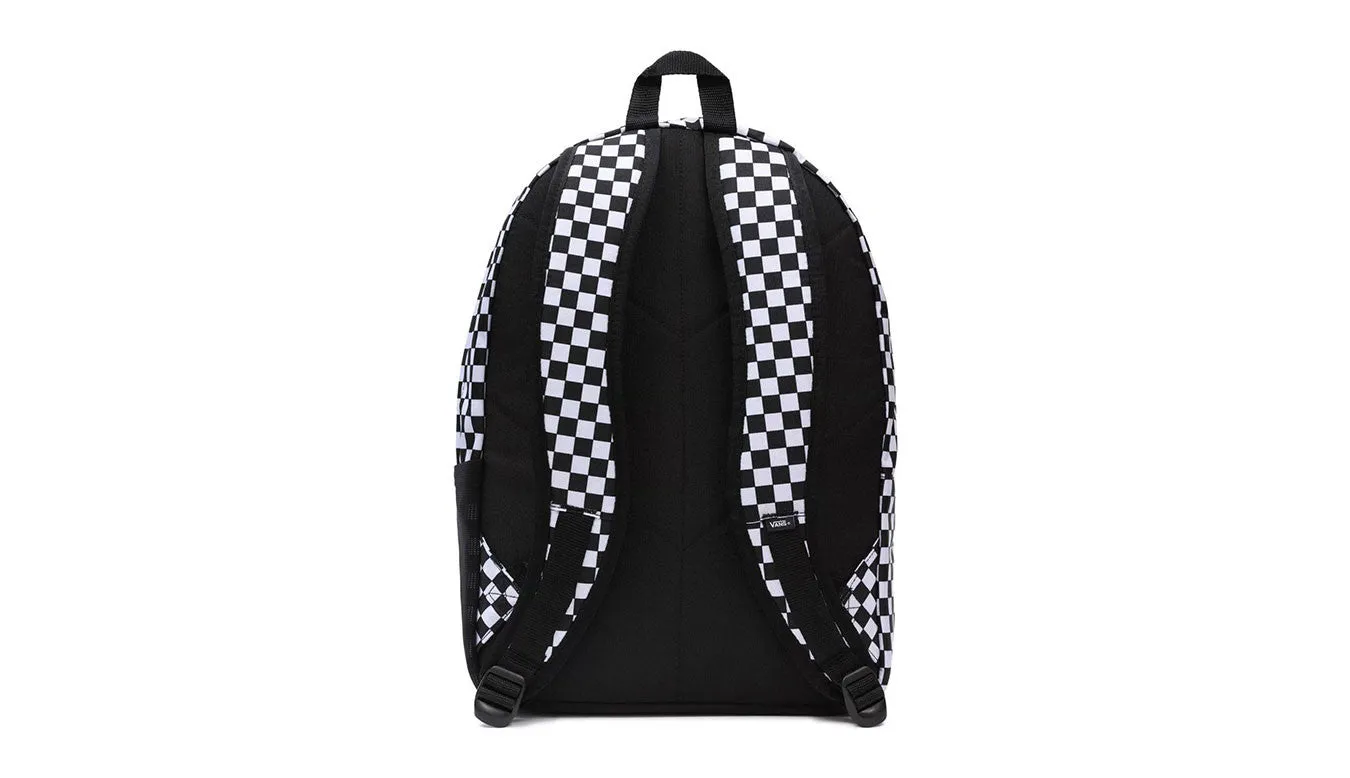 Vans men's Construct Skool Backpack - Black/White Checkerboard