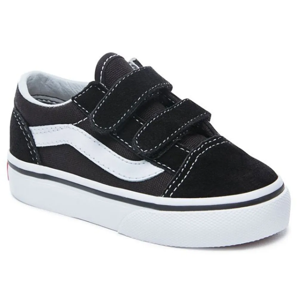 Vans Old Skool V Black Toddler Shoes Black/White