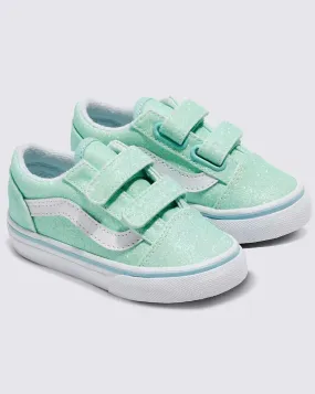 Vans Toddler Shoes, Glitter Pastel Velcro Old Skool