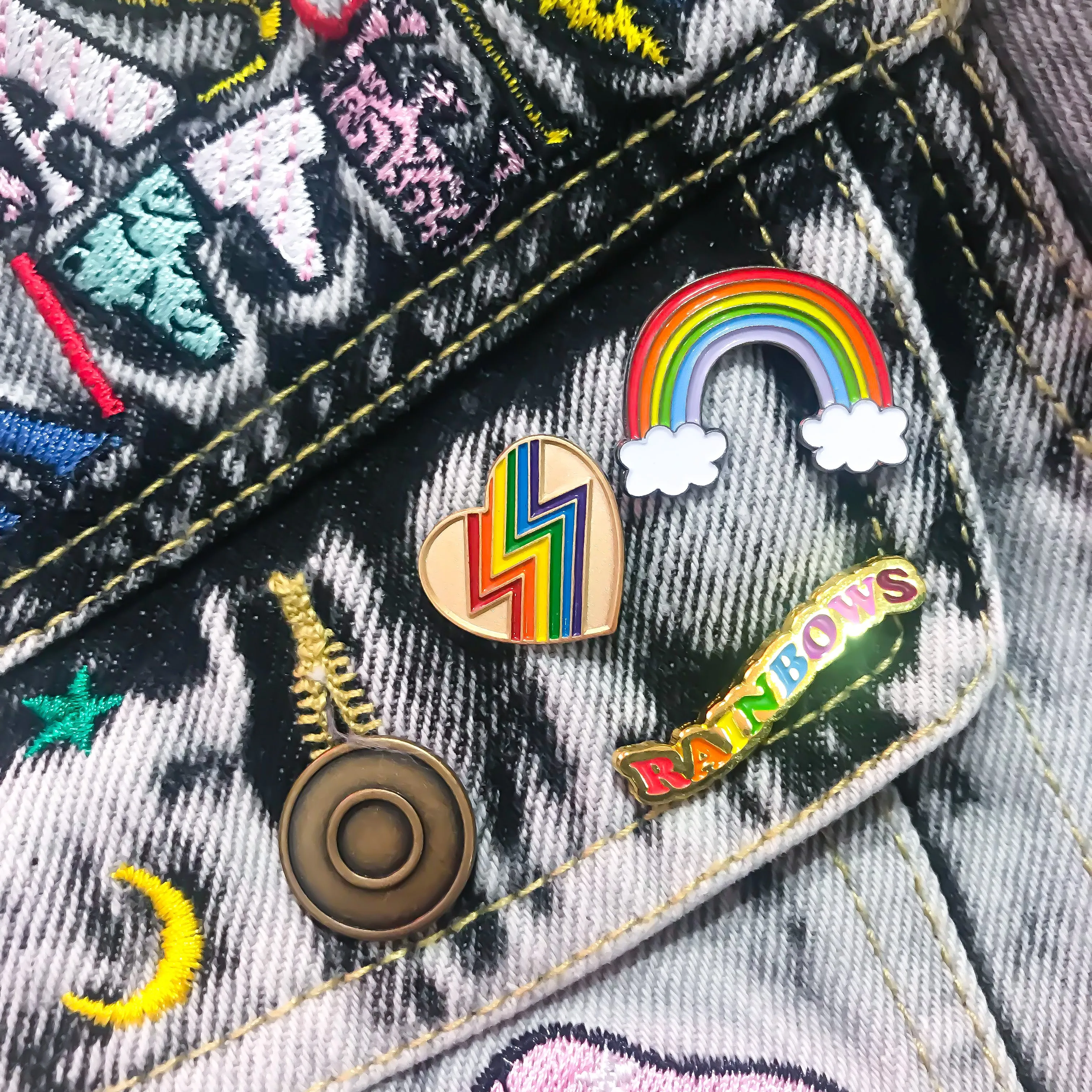 Wavy Rainbow Pin - Buy Online