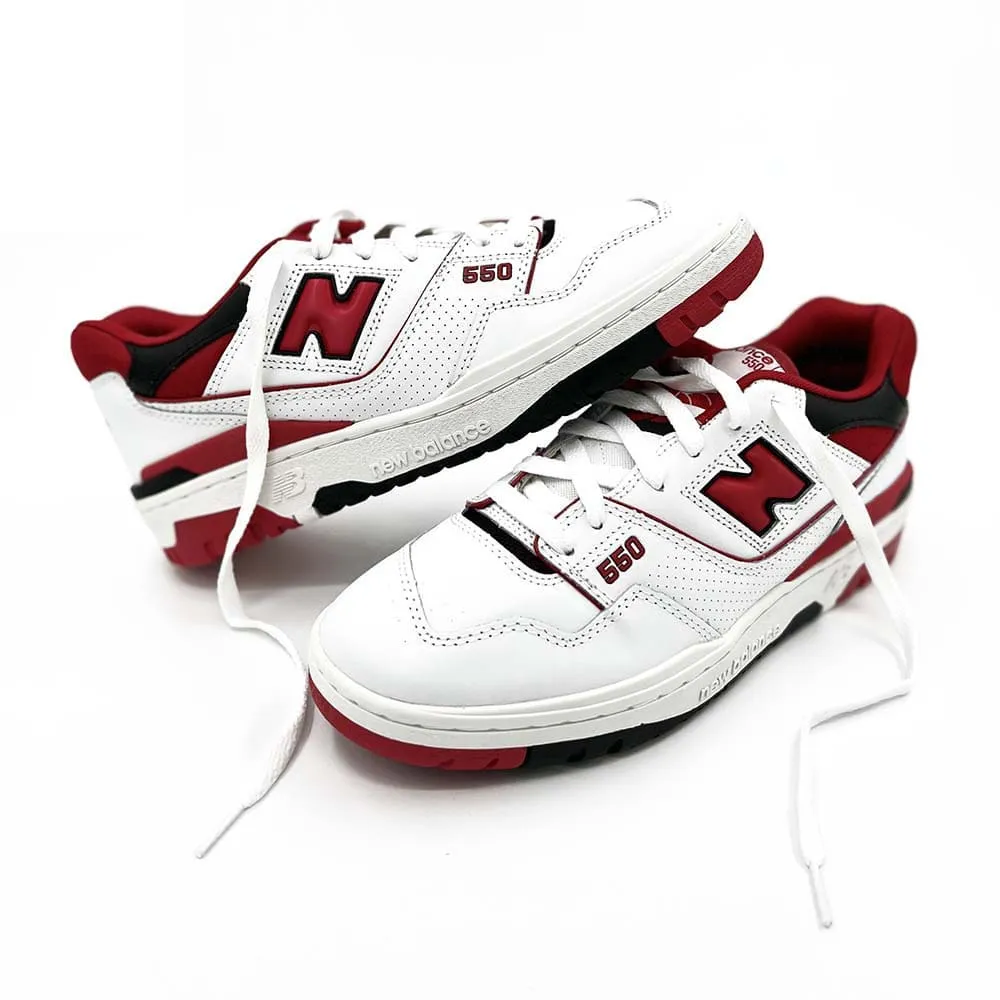 White Red New Balance 550 - Shop Now