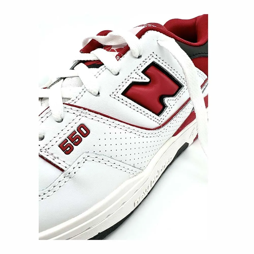 White Red New Balance 550 - Shop Now