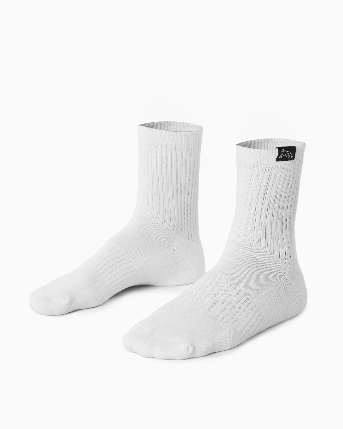 Wolf Head Crew Sock 3 pack - White