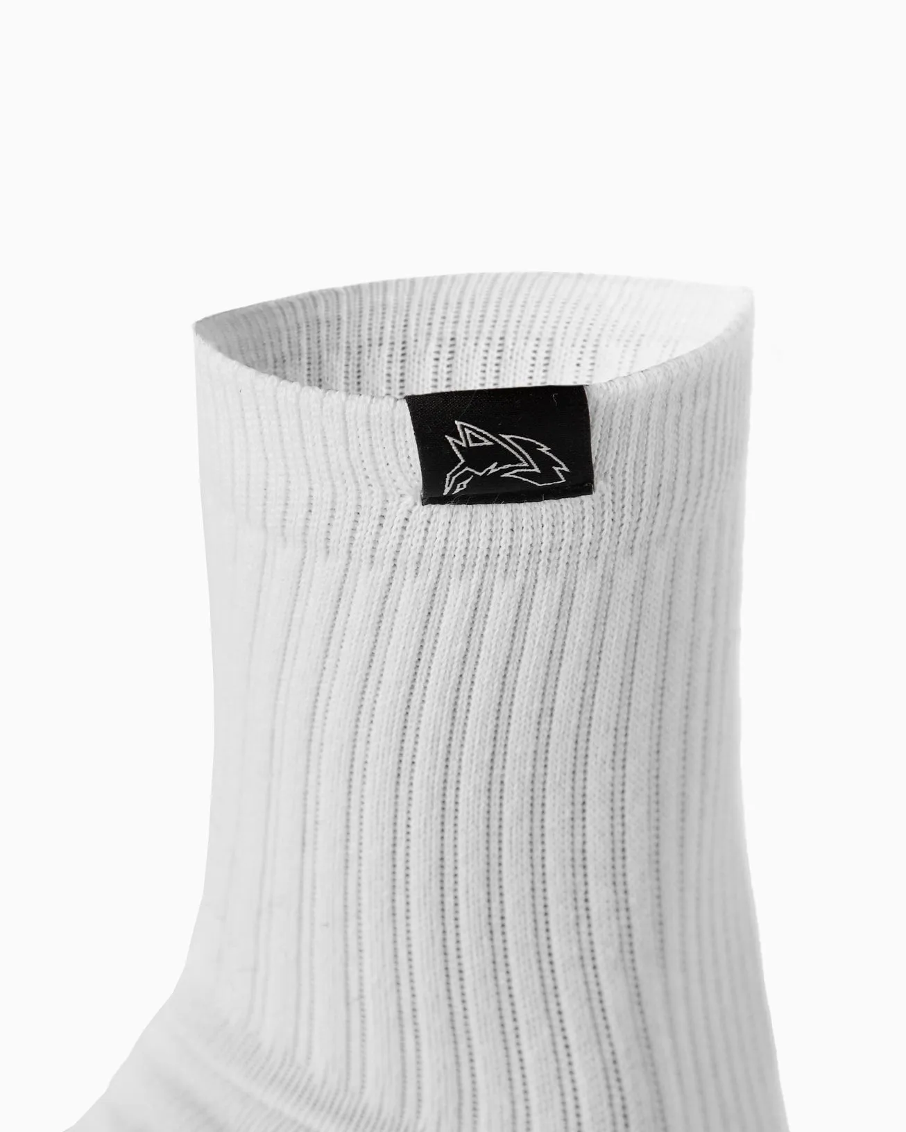 Wolf Head Crew Sock 3 pack - White