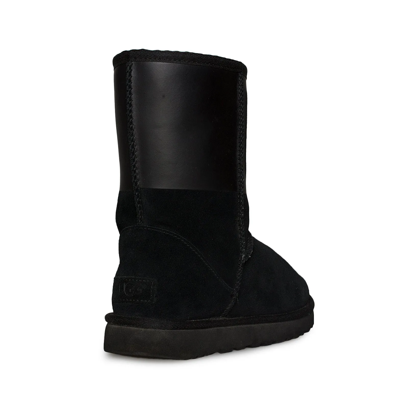 Women's Black UGG Classic Short Boots with Rubber Graphic