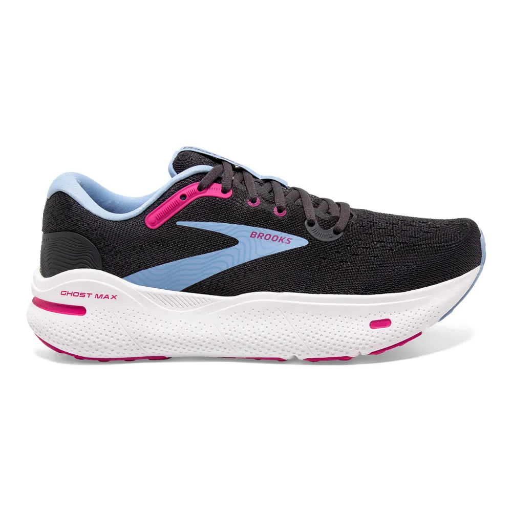 Women's Brooks Ghost Max Ebony Open Air Lilac Rose 9 2E Extra Wide.