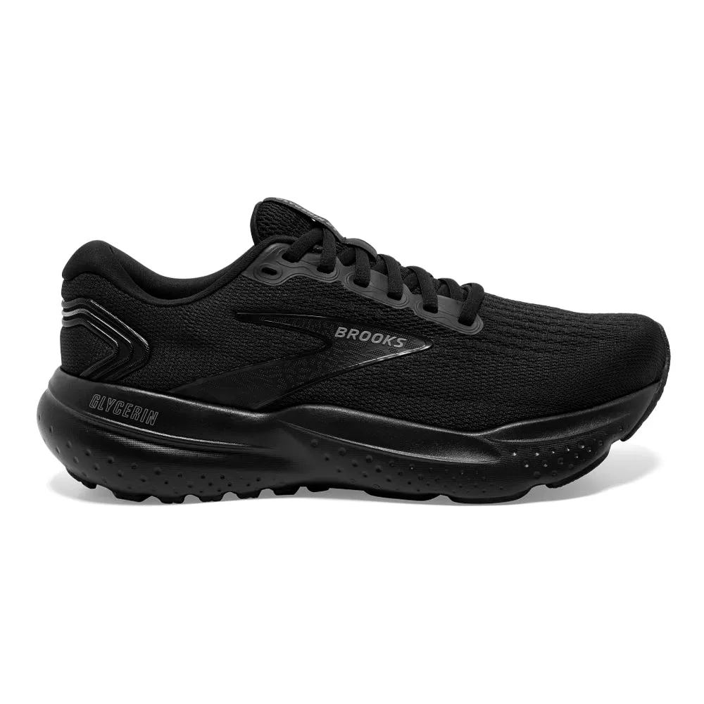 Women's Brooks Glycerin 21, Black/Black/Ebony, 10 B Medium - $price - Shop now