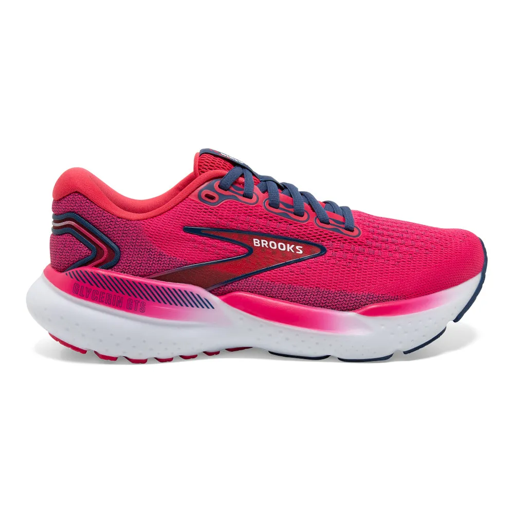 Women's Brooks Glycerin GTS 21 - Raspberry/Estate Blue - Size 7 Medium- B