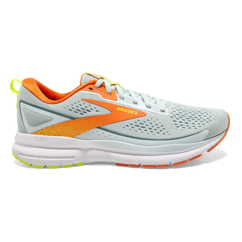 Women's Brooks Trace 3 running shoes, Skylight/Sunset/Nightlife color, size 7.5 B Medium.