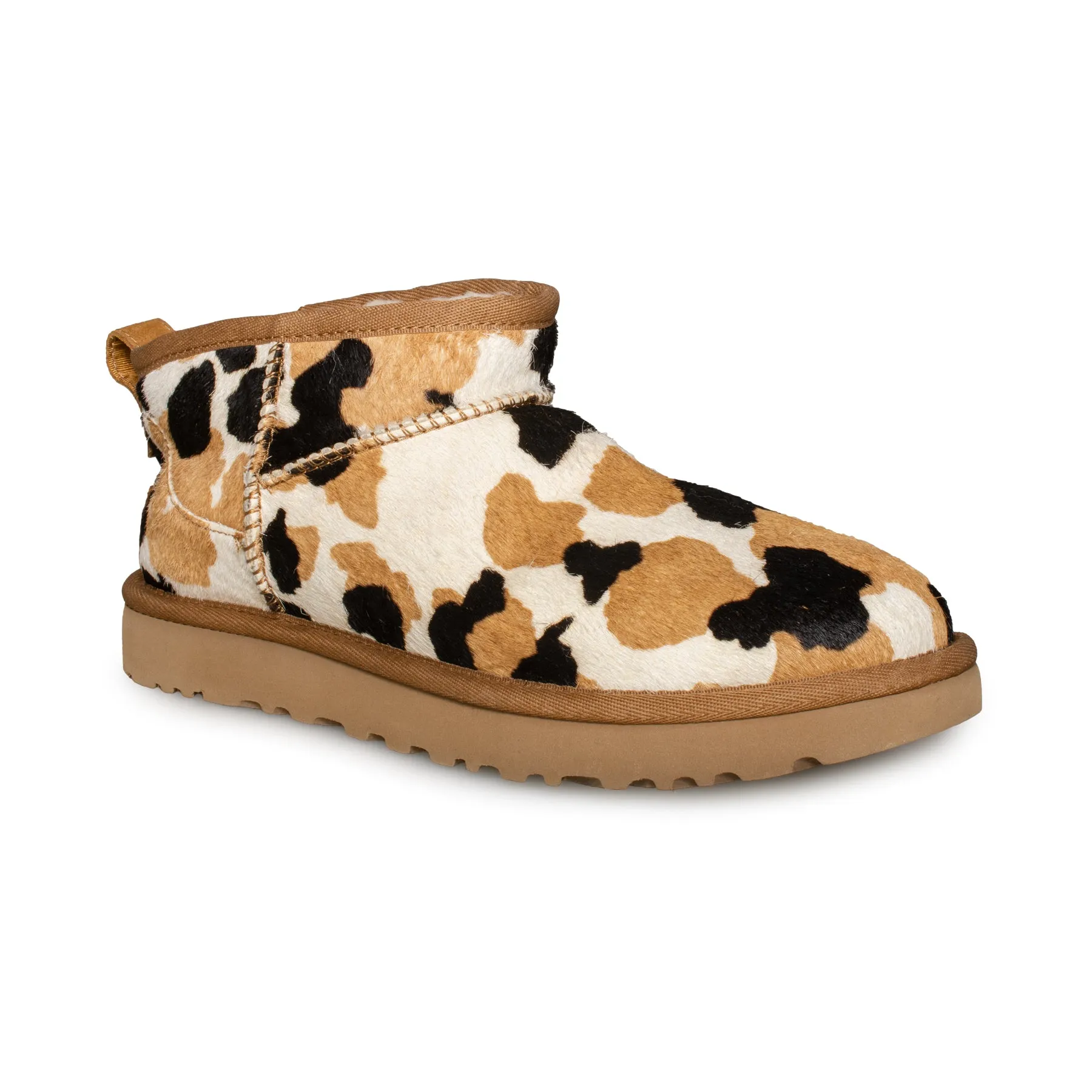 Women's Chestnut Cow Print UGG Classic Ultra Mini Boots - Shop Now!